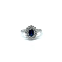 Anello Mikiko Donna in Oro bianco Zaffiro blu 0.75 Ct MA5116O4ZFN075 - MA5116O4ZFN075